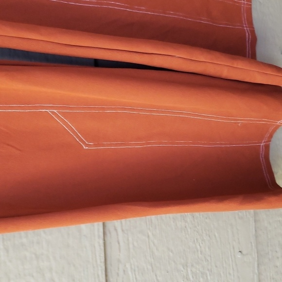 ASOS Pants Burnt Orange Rust color knit flare 4 - Picture 4 of 10